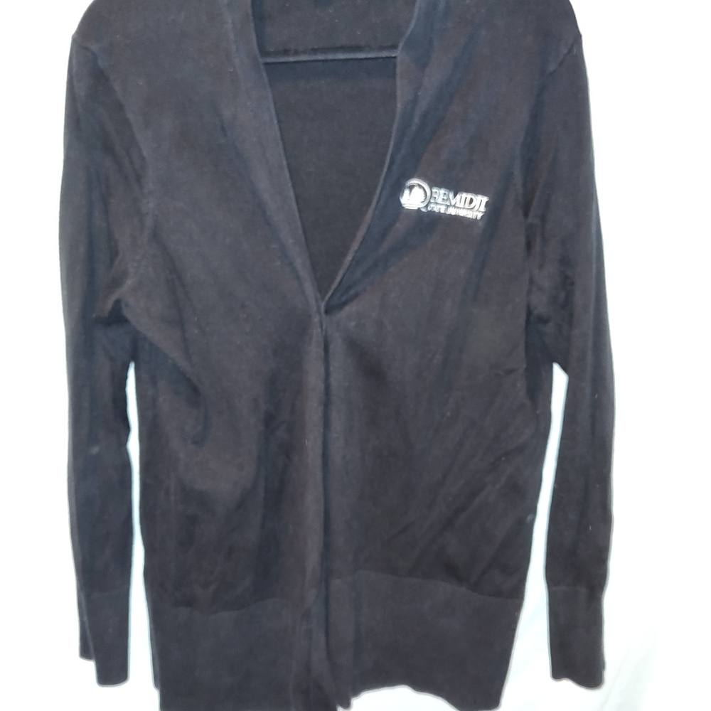 Black Cardigan with Logo